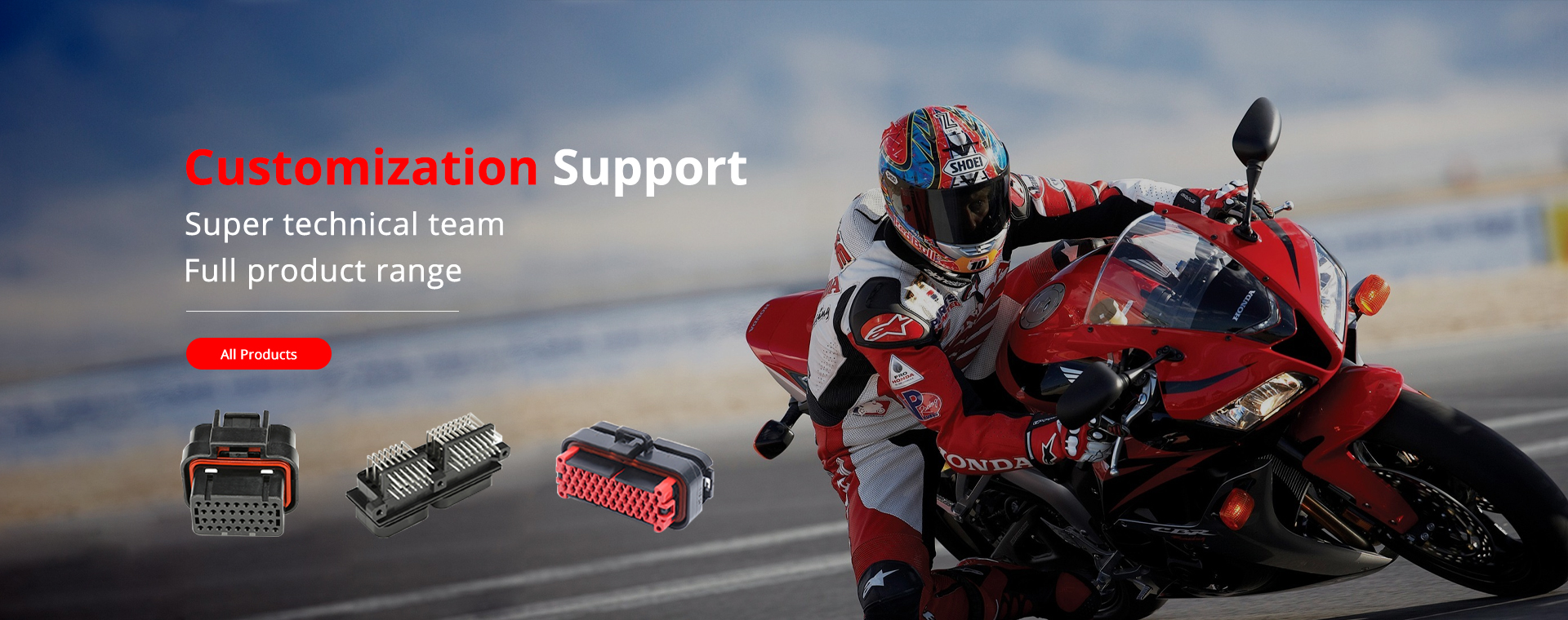 Automotive motorcycle connectors